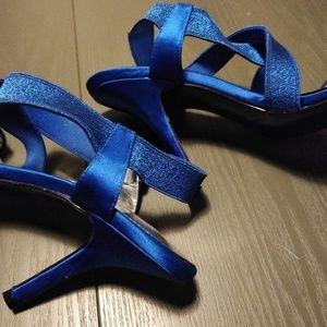 NINA blue metalic high heels